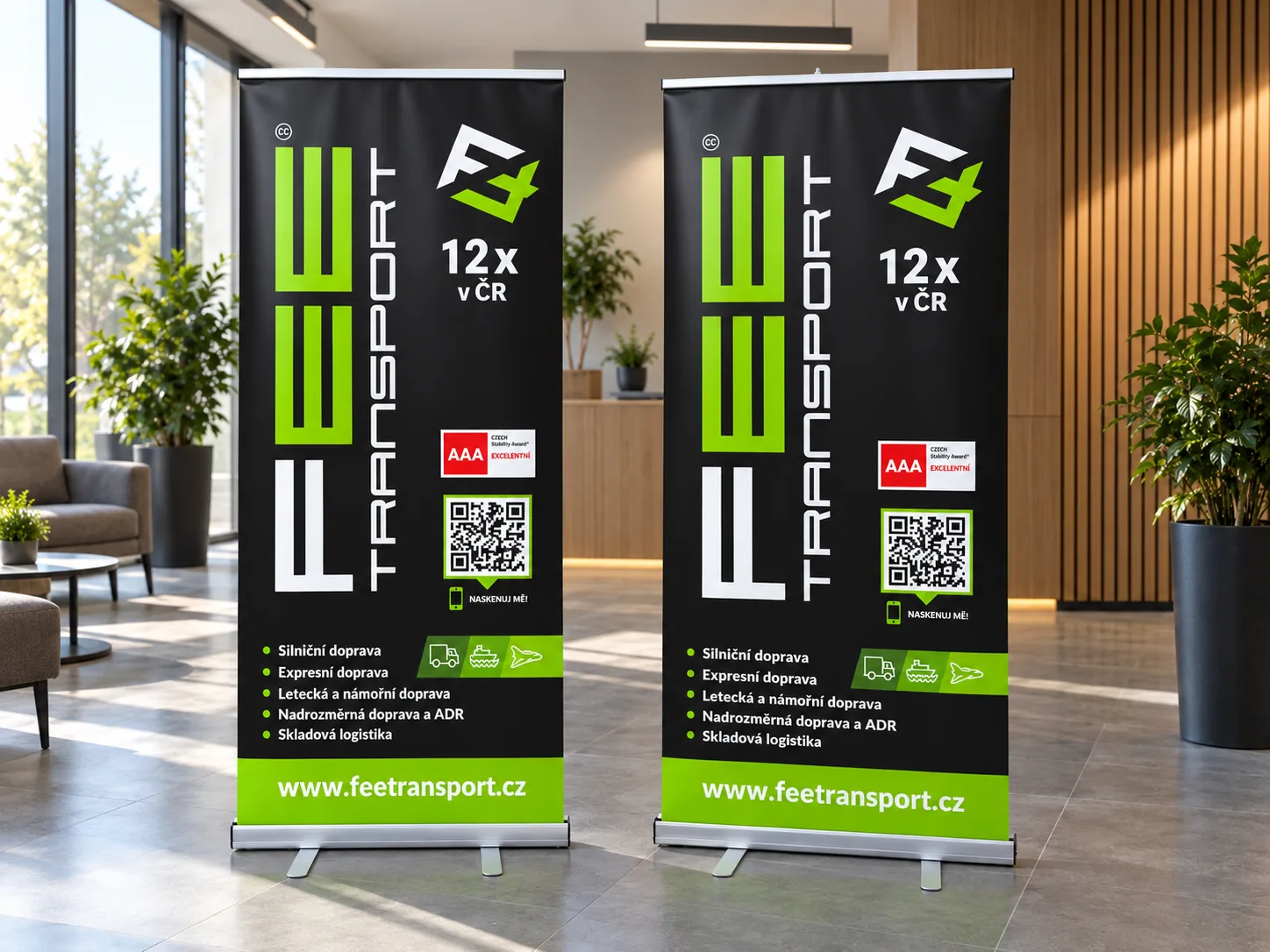 FEE Transport – reklamní roll-up