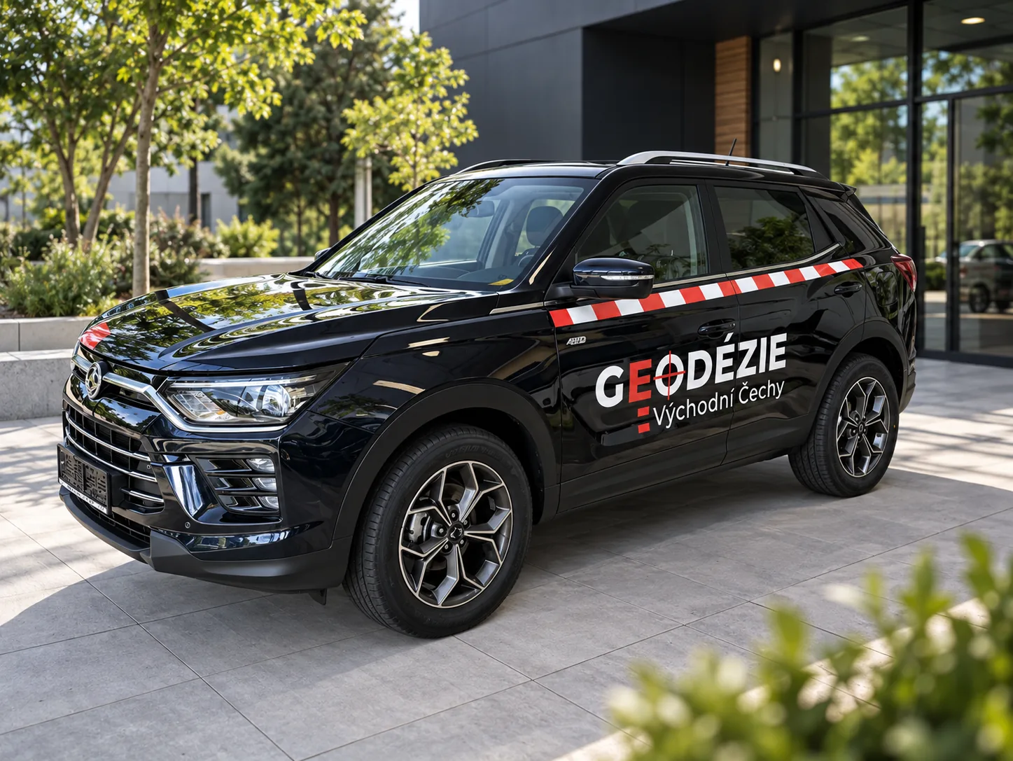 Geodézie Východní Čechy – polep firemního vozu